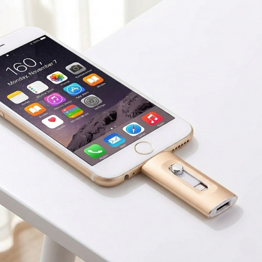 3-in-1 USB Flash Drive for iPhone, Android and PC