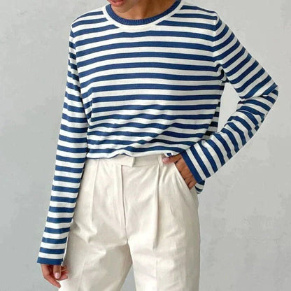 STRIPELY Striped Long-Sleeve Shirt