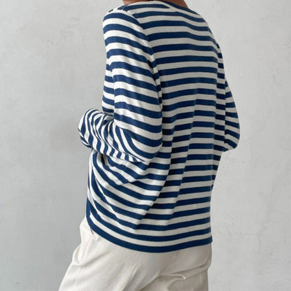 STRIPELY Striped Long-Sleeve Shirt