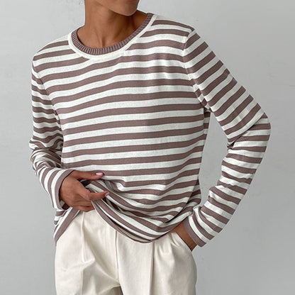 STRIPELY Striped Long-Sleeve Shirt