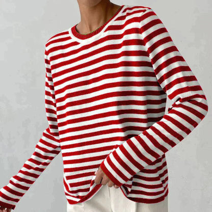 STRIPELY Striped Long-Sleeve Shirt