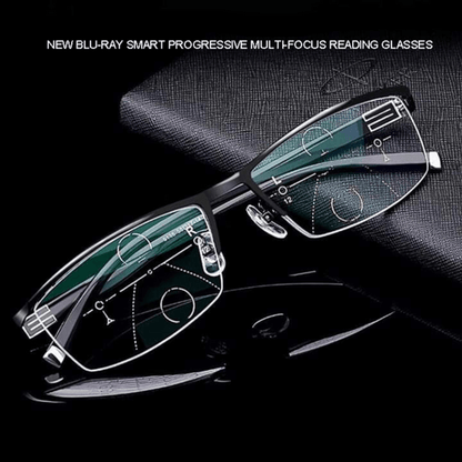 Progressive Multifocal Reading Glasses, Anti-Reflective, UV