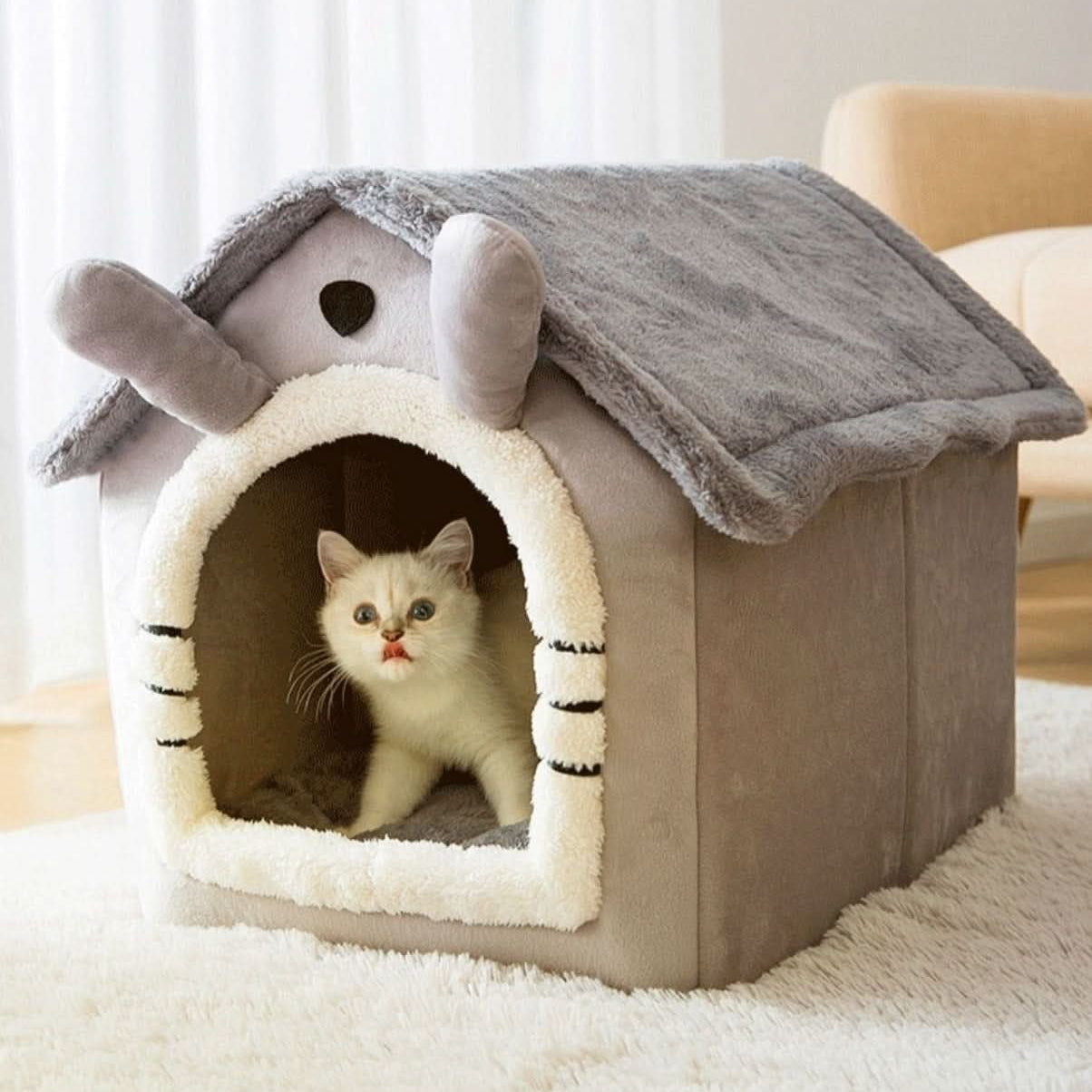 Fluffyhaven Pet House Cosy for Small Dogs & Cats