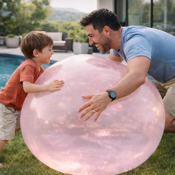 Inflatable Ball for Kids, Large Tear-Resistant TPR Play Ball for Outdoor Group Games