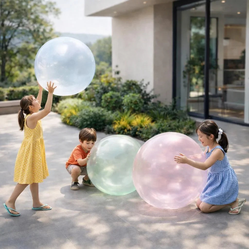 Inflatable Rubber Ball for Kids, Tear-Resistant