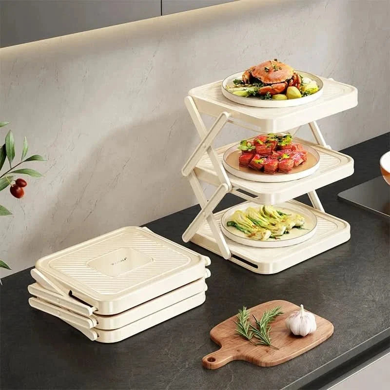 SPICEFOLD Foldable 3-tier Kitchen Rack