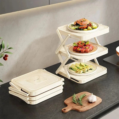 SPICEFOLD Foldable 3-tier Kitchen Rack