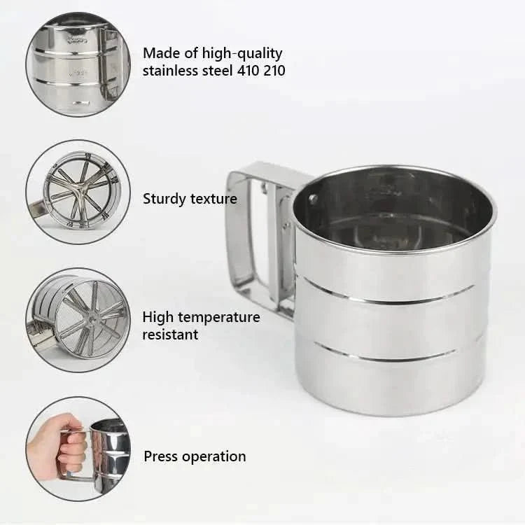 PRESSORA Single-hand Stainless Steel Flour Sifter