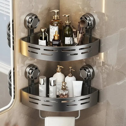 SHELVARA Gray Corner Shelf