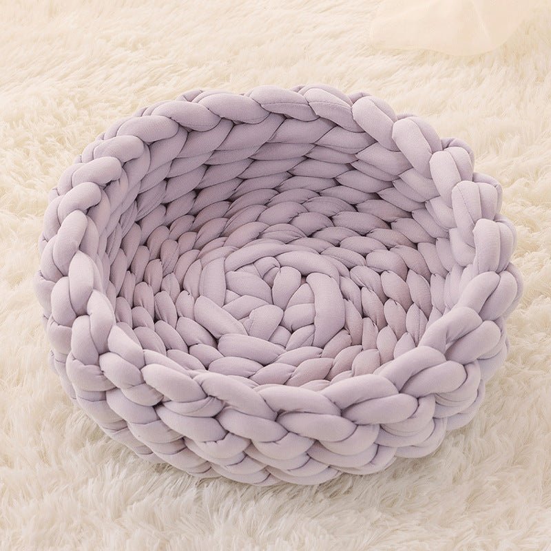 WOOLLYNEST Soft Woollen Basket for Pets