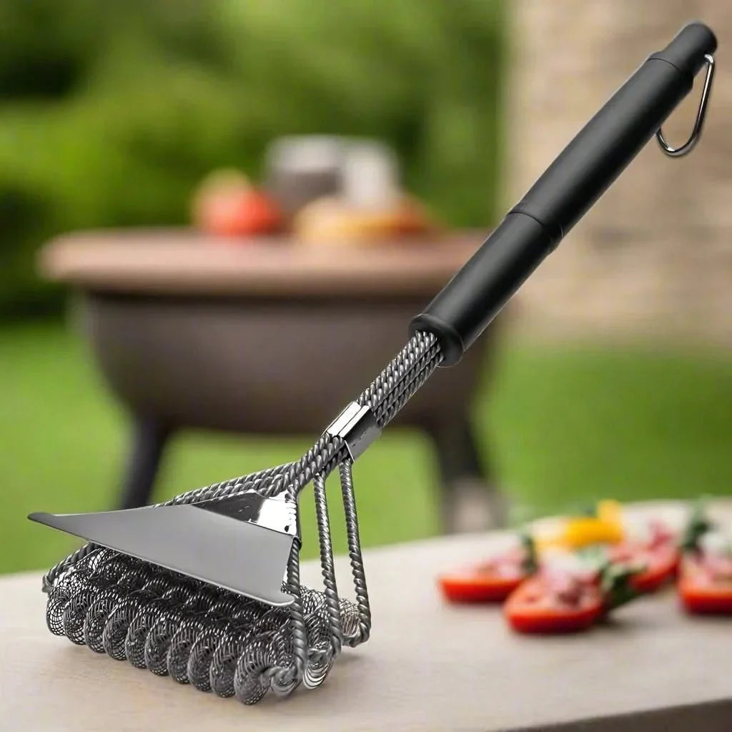 GRILLMASTER Bristle-Free Stainless Steel BBQ Brush lifestyle image