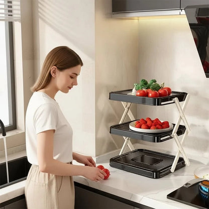 SPICEFOLD Foldable 3-tier Kitchen Rack