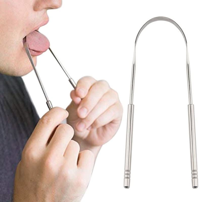 ScrapEMaster Tongue Cleaner Stainless Steel Scraper