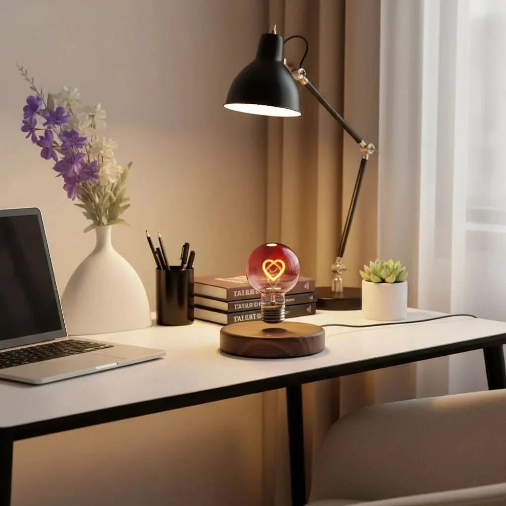 LEVILOVE Magnetic Floating Heart Lamp