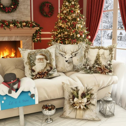SNOWBOW Festive Velvet Cushion Covers