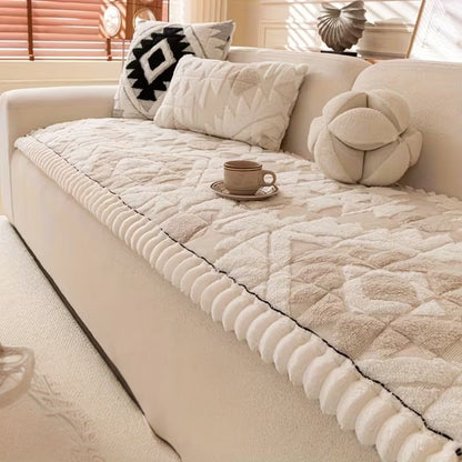 RESTORA Plush Quilted Winter Sofa Cover