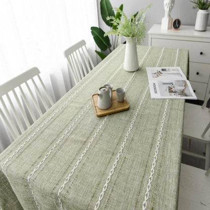 TABLELUXE Cotton and Linen Tablecloth