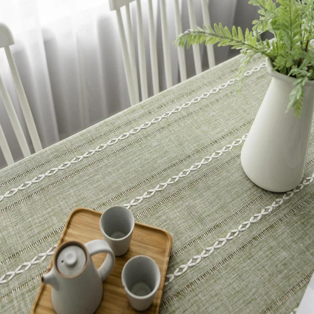 TABLELUXE Cotton and Linen Tablecloth