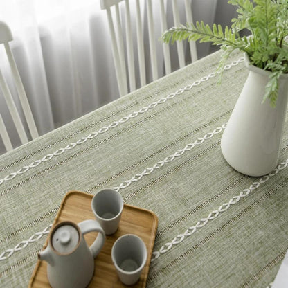 TABLELUXE Cotton and Linen Tablecloth