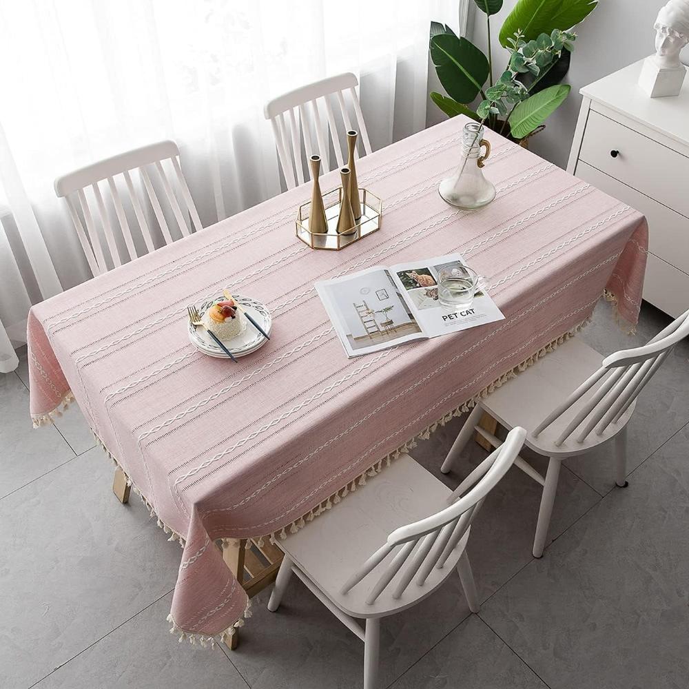 TABLELUXE Cotton and Linen Tablecloth