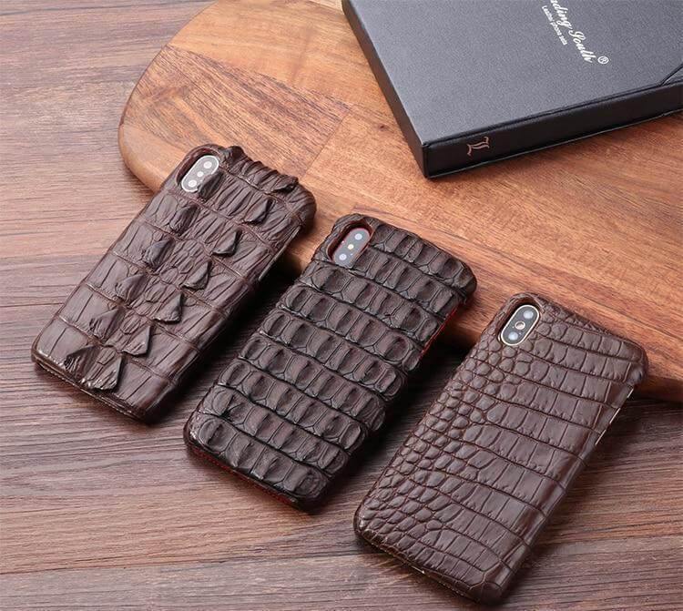 Crocodile Leather iPhone Case, Luxury Genuine Skin Phone Case