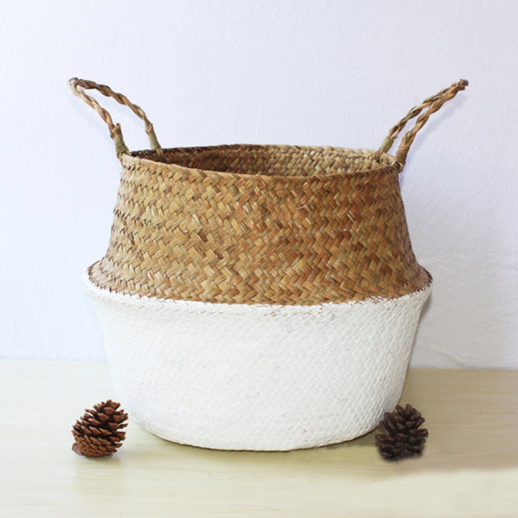 RUSTICZEN Bamboo Willow Basket Foldable Storage