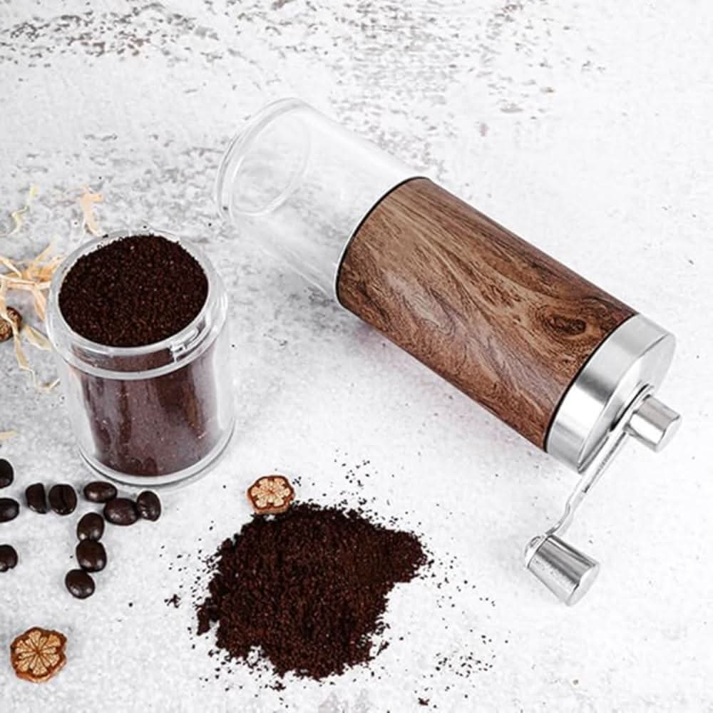 GrindMate Portable Wooden Coffee Grinder lifestyle image 1