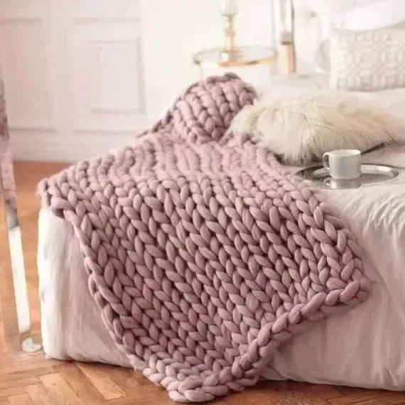 Loomora Handmade Minky Chunky Blanket lifestyle image 2
