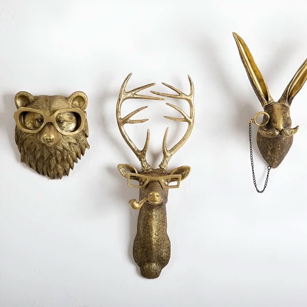 ANIMAL ART HOOKS Handmade Wall