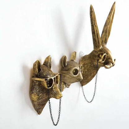 ANIMAL ART HOOKS Handmade Wall