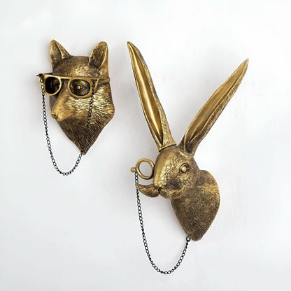 ANIMAL ART HOOKS Handmade Wall