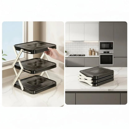 SPICEFOLD Foldable 3-tier Kitchen Rack