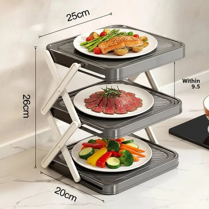 SPICEFOLD Foldable 3-tier Kitchen Rack