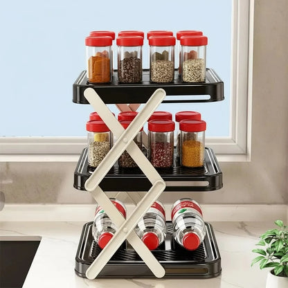 SPICEFOLD Foldable 3-tier Kitchen Rack
