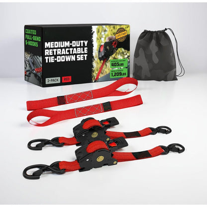 LADESPANN Self-Retracting Tie-Down Straps