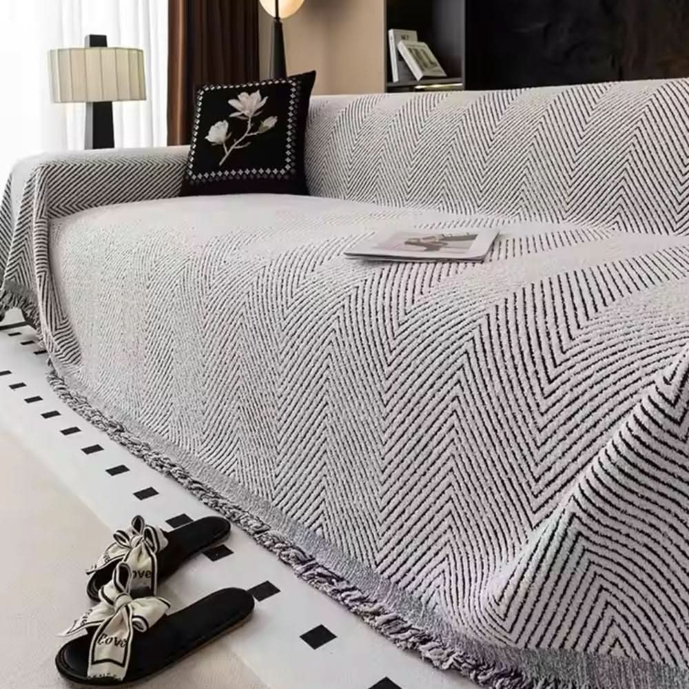 PlushGuard Herringbone Sofa Cover lifestyle image 3
