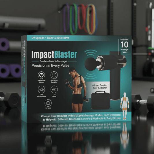 Massage Gun Deep Tissue Cordless Percussion Massager, Powerful Muscle Massage Gun for Full Body Recovery, Gifts for Dad & Men