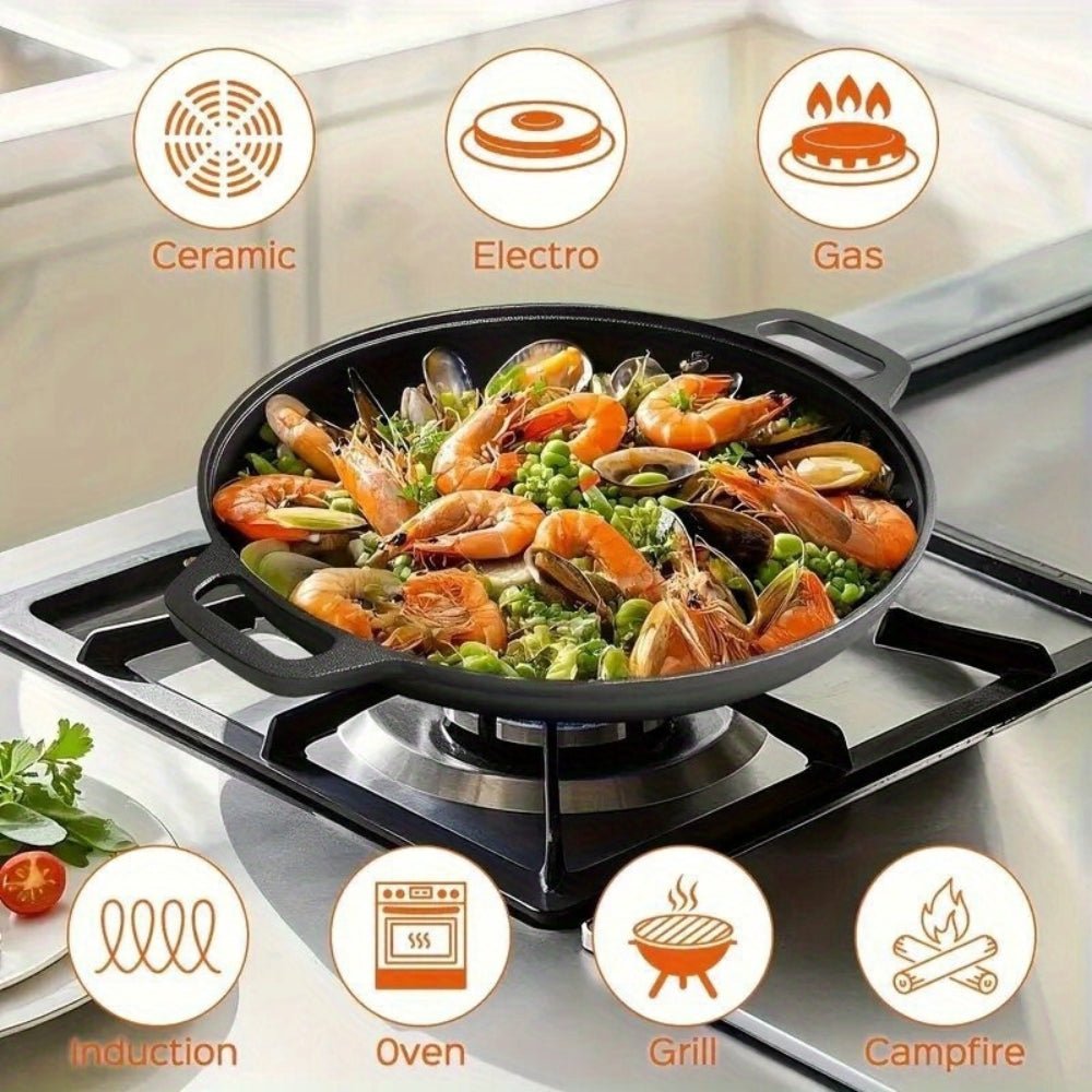 HEATSLAB Non-stick Cast Iron Griddle Pan