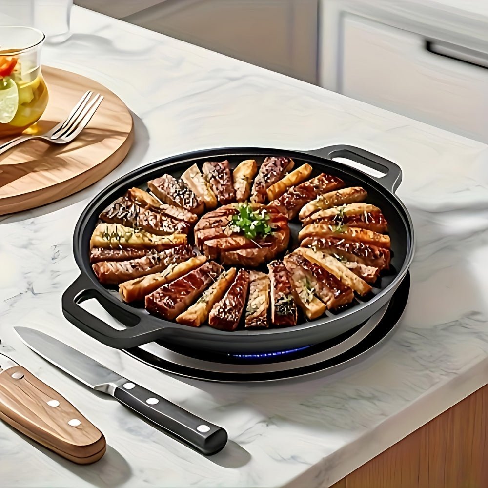 HEATSLAB Non-stick Cast Iron Griddle Pan