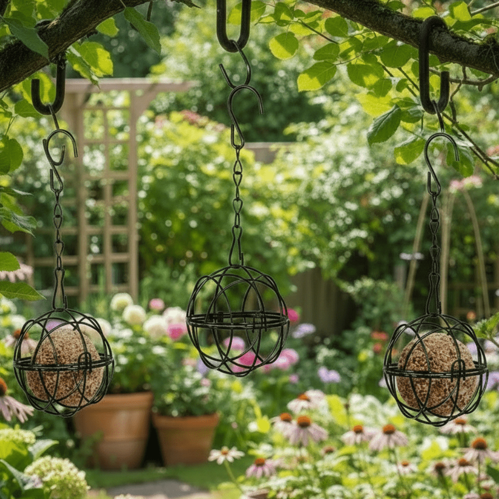 SUETLOCK Metal Titmouse Suet Ball Dispenser