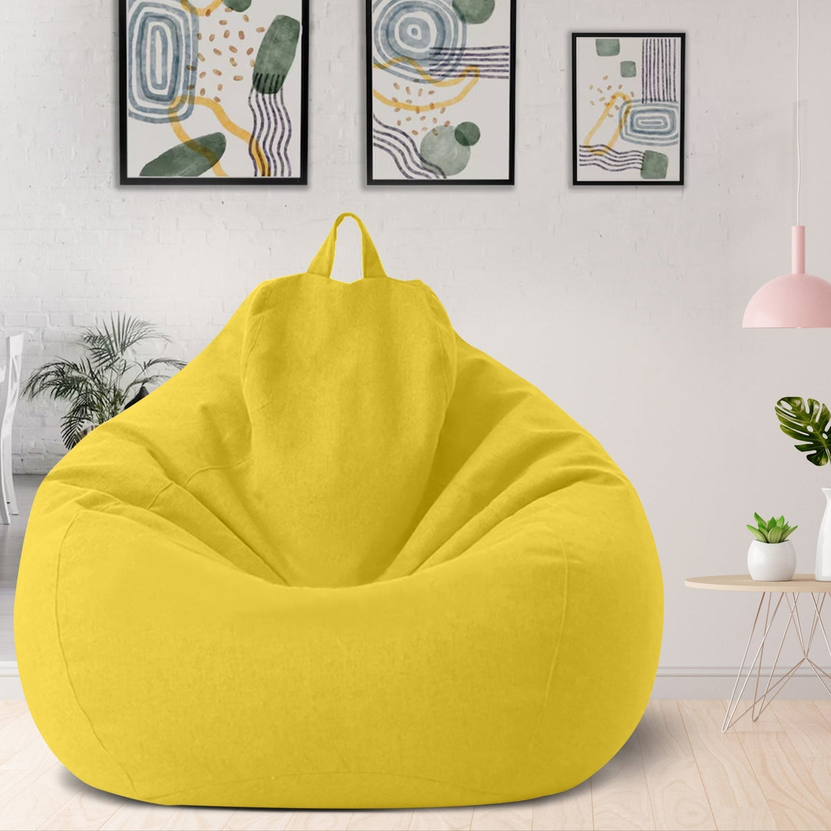 Linen Bean Bag Chair Cover, Ergonomic