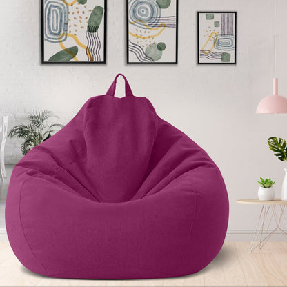Linen Bean Bag Chair Cover, Ergonomic