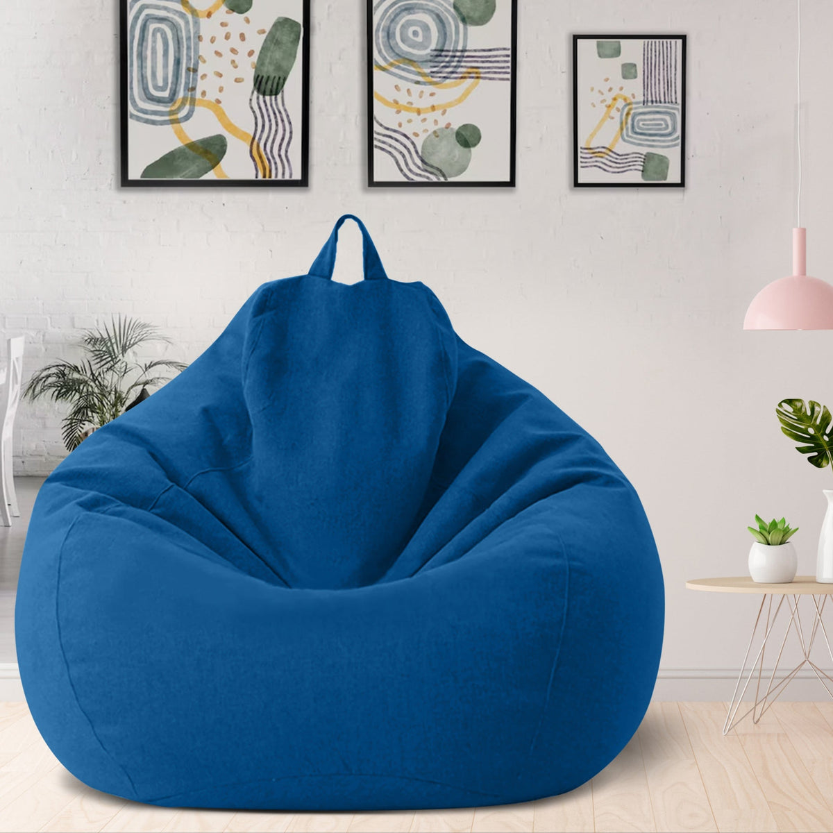 Linen Bean Bag Chair Cover, Ergonomic