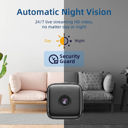 Indoor Camera, Night Vision & Motion Detection, WiFi