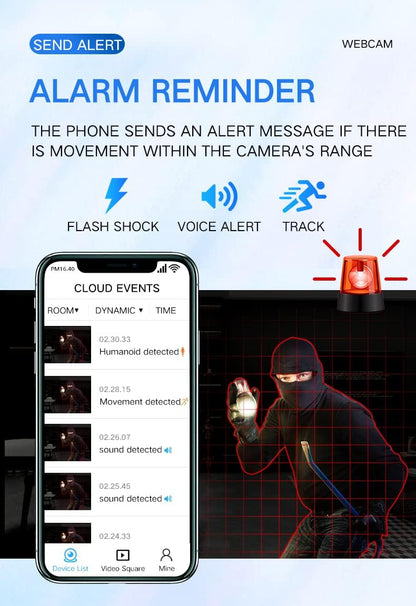 Indoor Camera, Night Vision & Motion Detection, WiFi