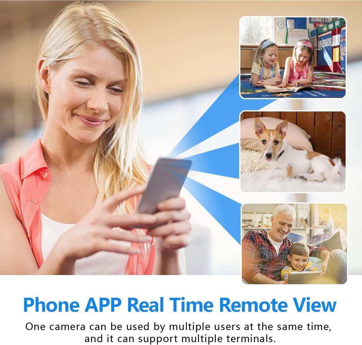 Indoor Camera, Night Vision & Motion Detection, WiFi