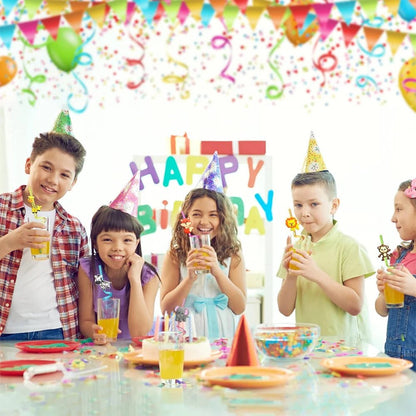 SAFARISIP Jungle Animal Drinking Straws