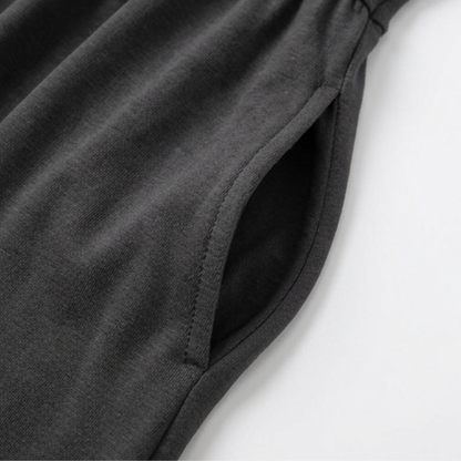 Crossover V-Neck Midi Dress with Pockets