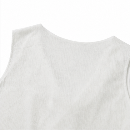 Cowl Neck Mini Dress with Pockets, Slim Fit Sleeveless Shift