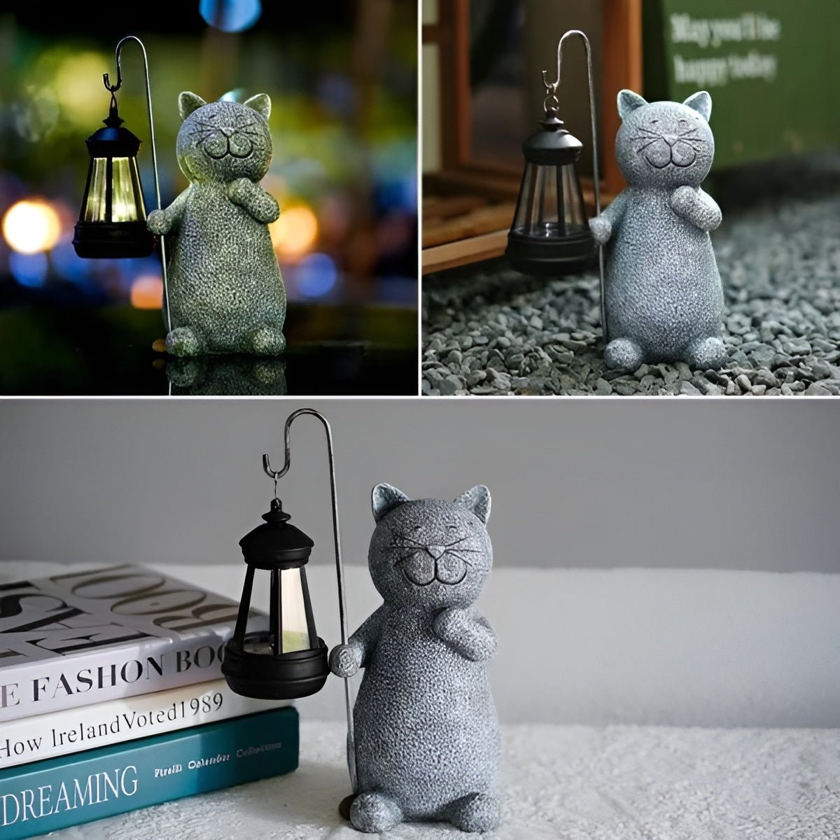 LUXKITTY Solar Cat Statue